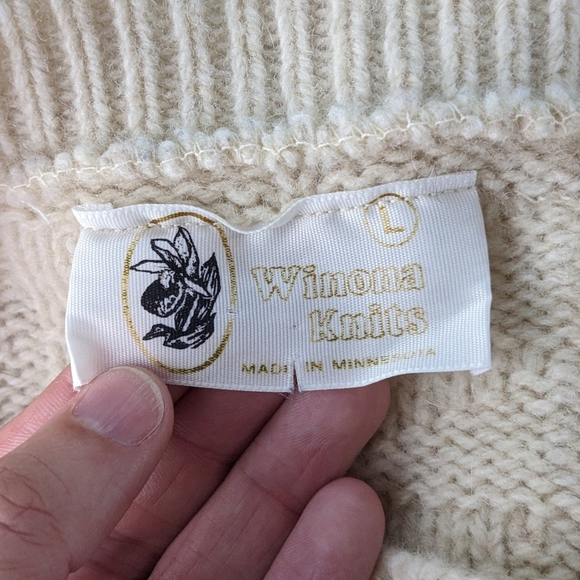 Winona Vintage Wool Blend Boatneck Sweater Sz L - Picture 9 of 10